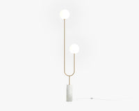 Uma Floor Lamp - Mandalay White Marble