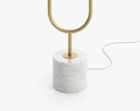 Uma Table Lamp - White Mandalay Marble, Brass