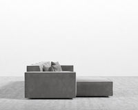 Porter Extended Sectional - Plush Velvet - Glacier Grey