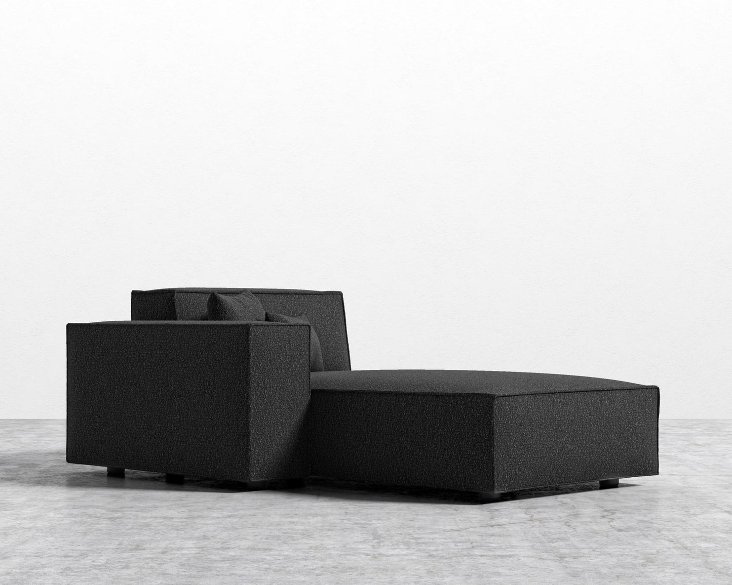 Porter Left Chaise - Chatou Boucle- Caviar