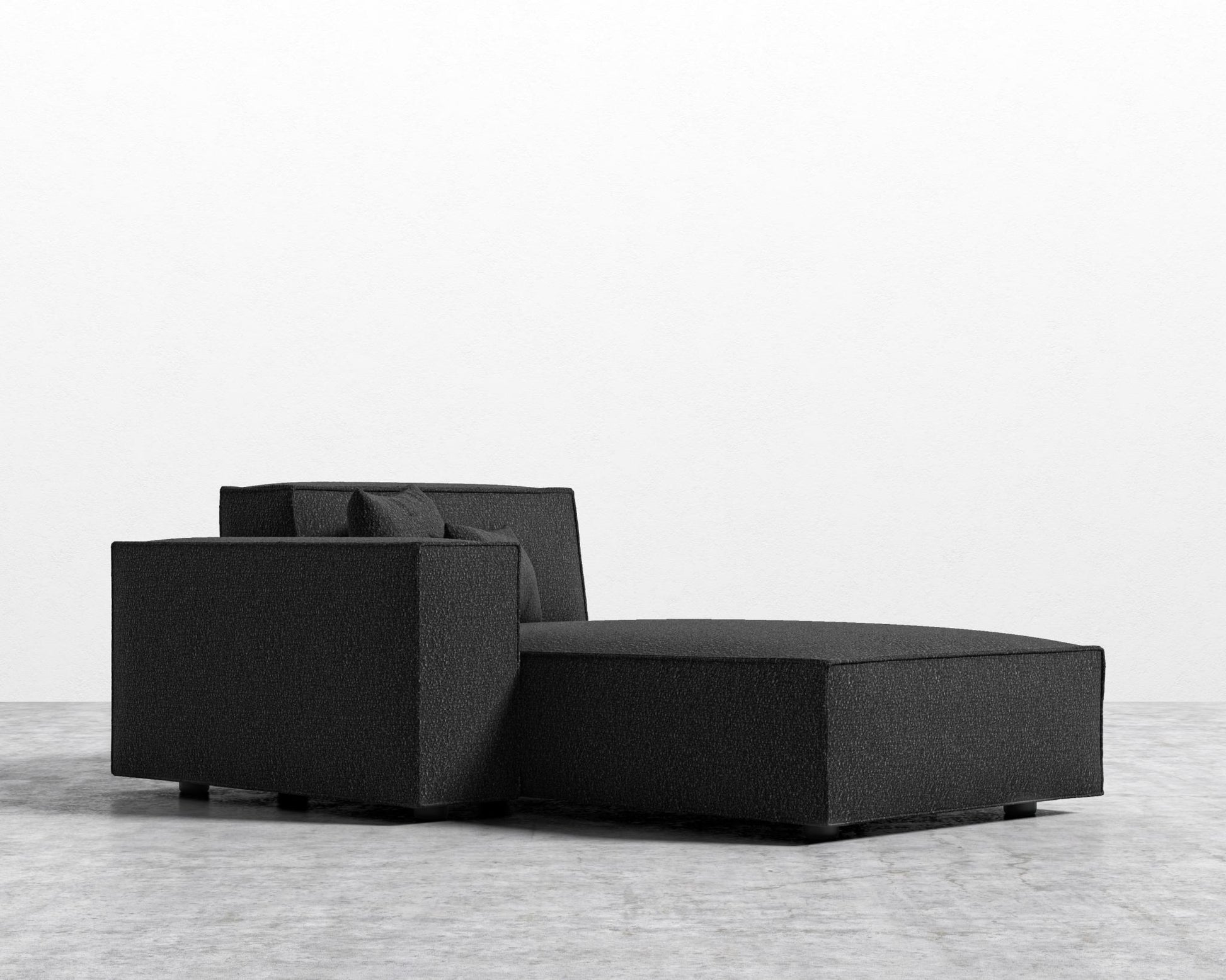 Porter Left Chaise - Chatou Boucle- Caviar