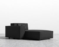 Porter Left Chaise - Chatou Boucle- Caviar