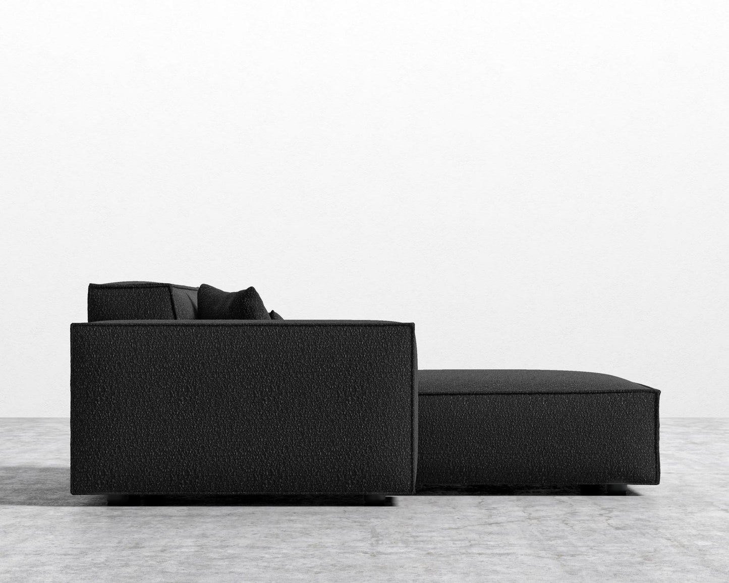 Porter Left Chaise - Chatou Boucle- Caviar
