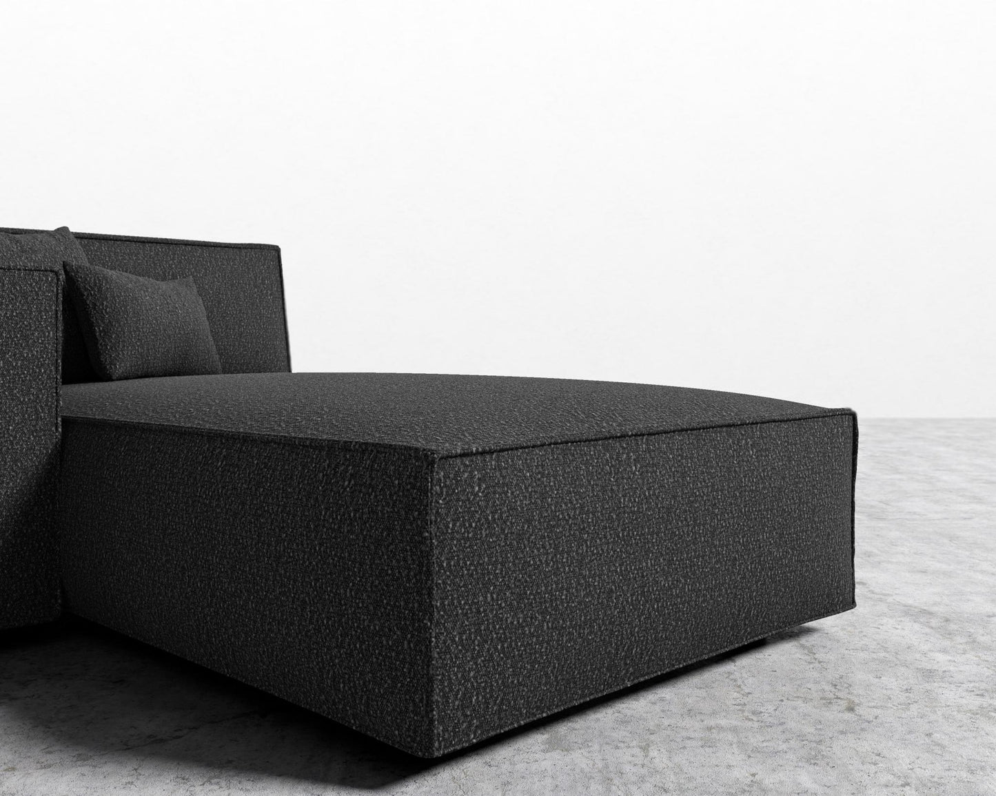 Porter Left Chaise - Chatou Boucle- Caviar