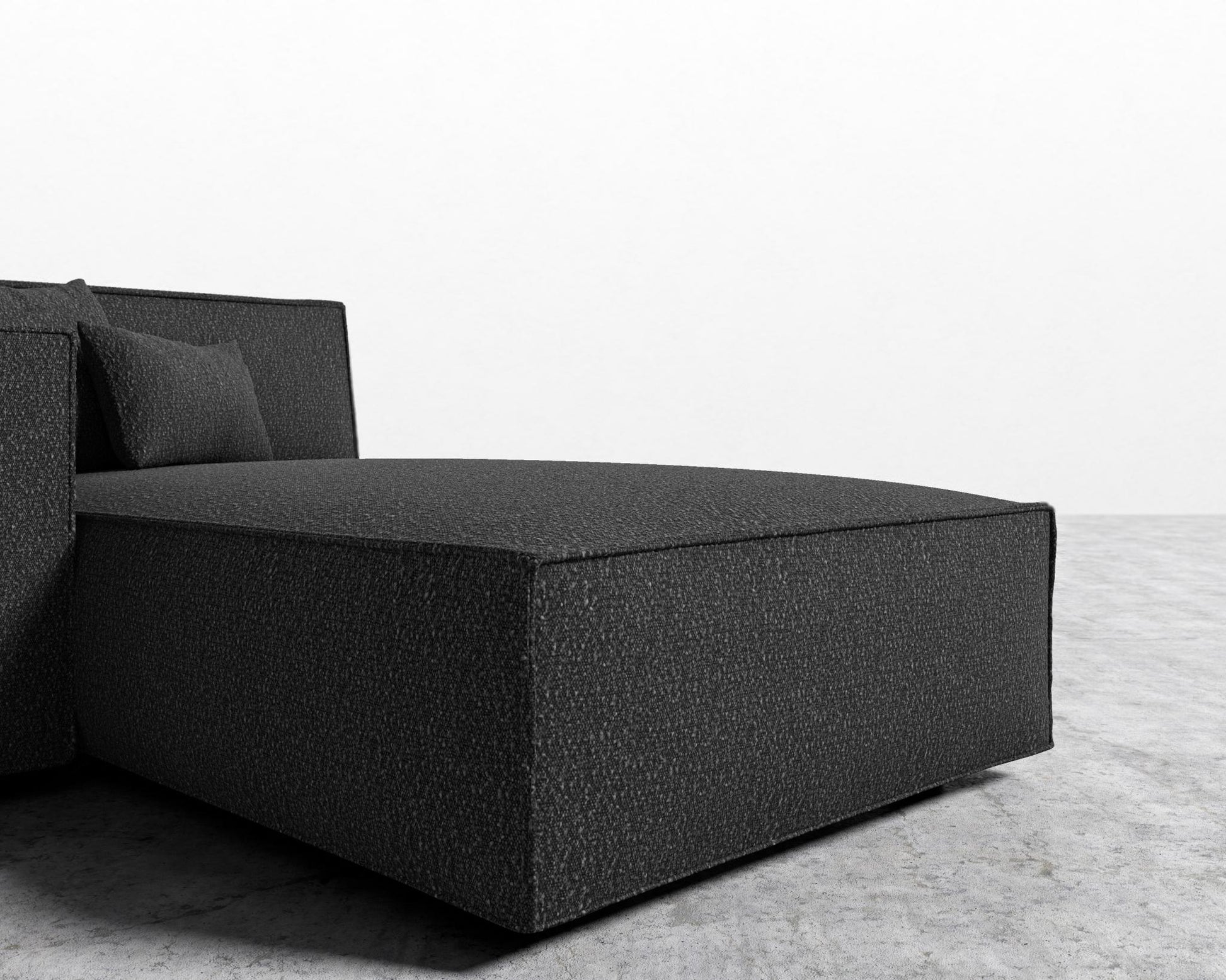 Porter Left Chaise - Chatou Boucle- Caviar