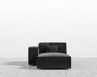 Porter Left Chaise - Plush Velvet - Black