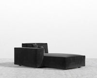 Porter Left Chaise - Plush Velvet - Black