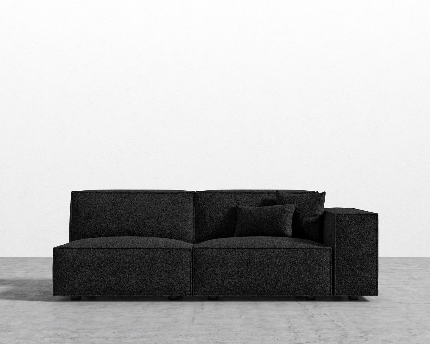 Porter_Right_Arm_Two_Seater_Chatou Boucle - Caviar