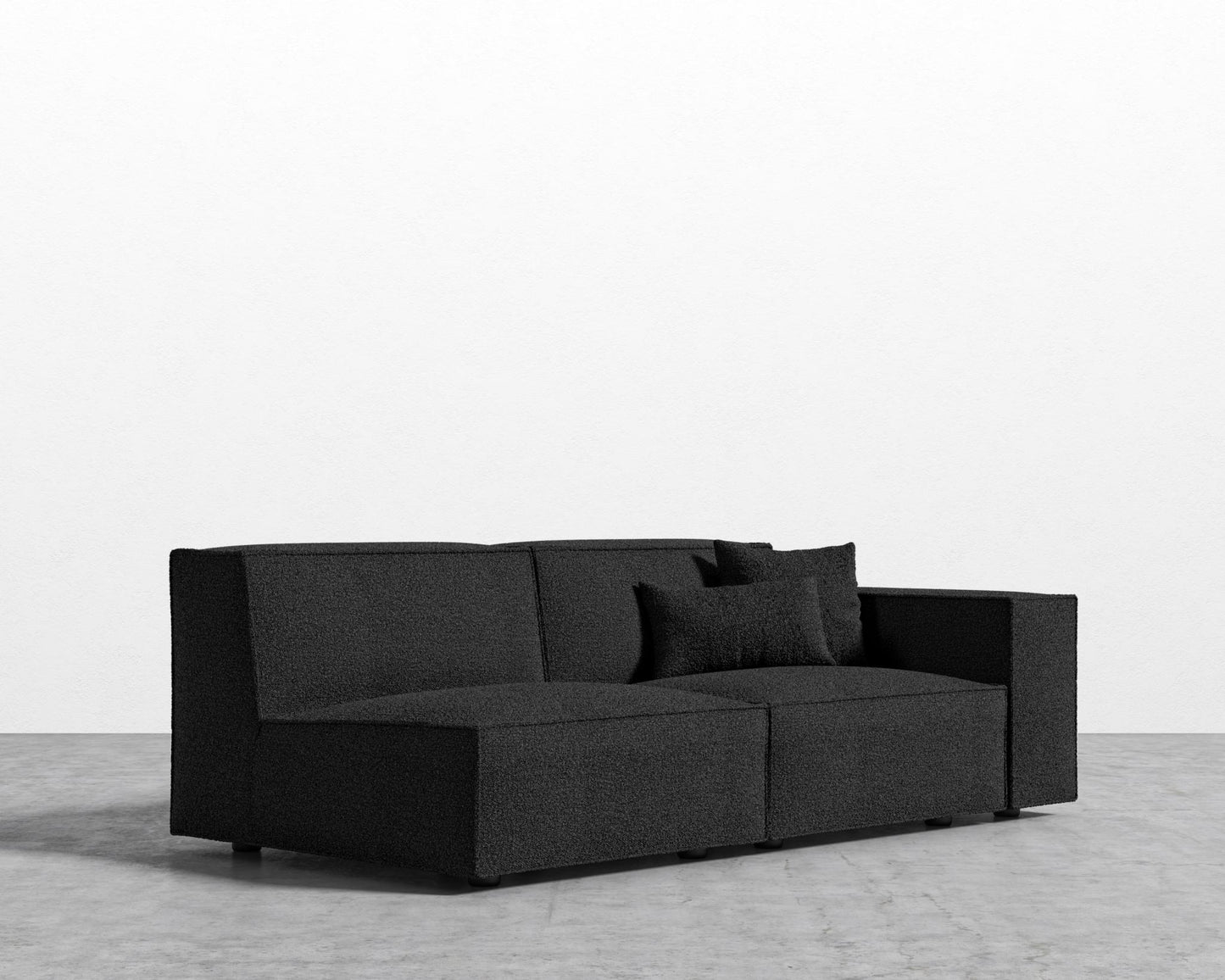 Porter_Right_Arm_Two_Seater_Chatou Boucle - Caviar