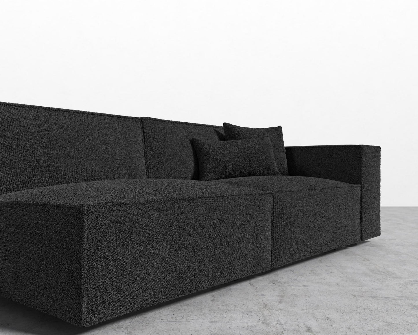 Porter_Right_Arm_Two_Seater_Chatou Boucle - Caviar