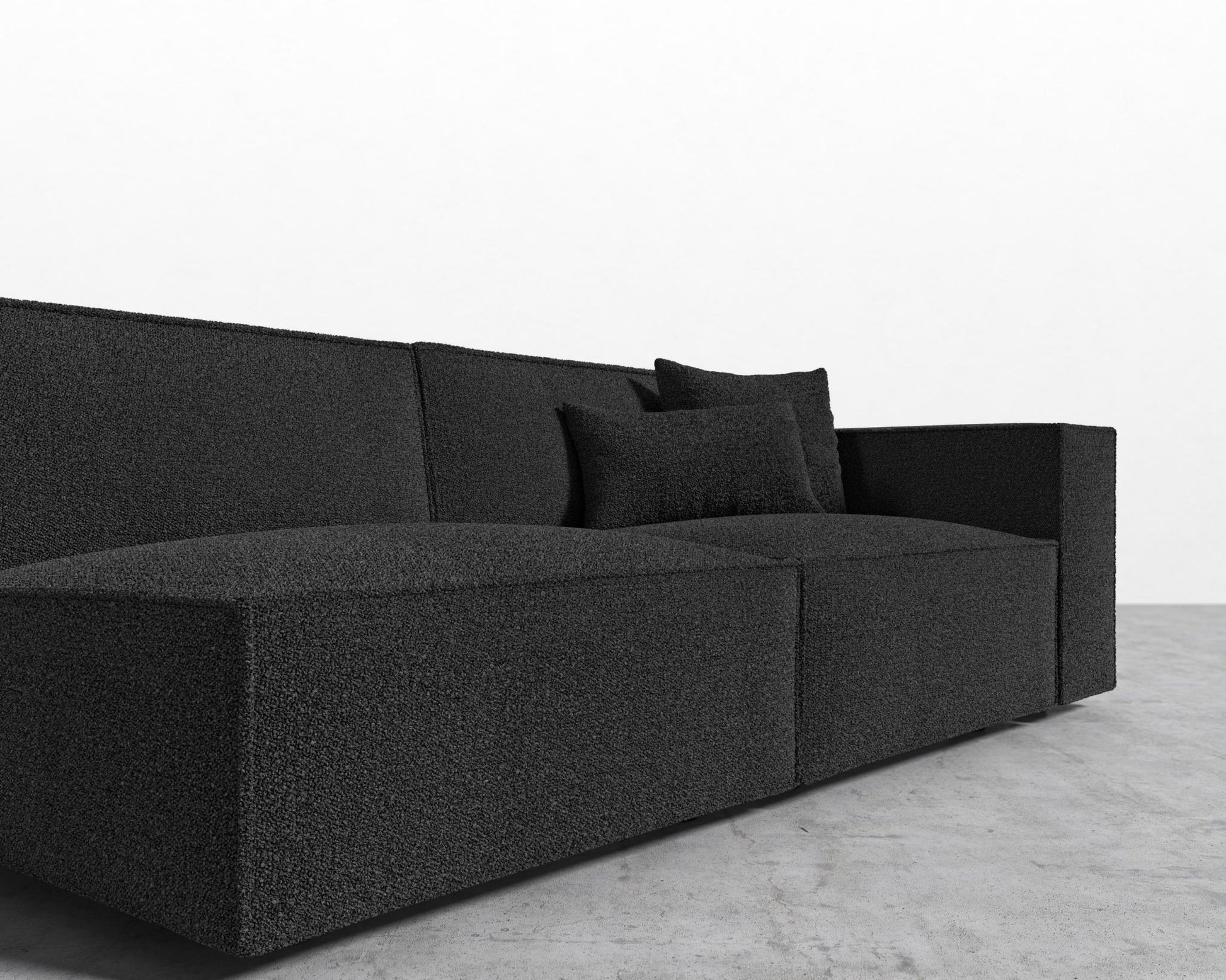 Porter_Right_Arm_Two_Seater_Chatou Boucle - Caviar