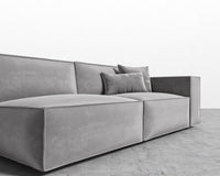 Porter_Right_Arm_Two_Seater_Plush Velvet - Glacier Grey