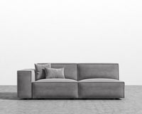 Porter_Left_Arm_Two_Seater_Plush Velvet - Glacier Grey