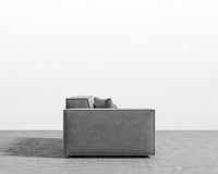 Porter_Left_Arm_Two_Seater_Plush Velvet - Glacier Grey