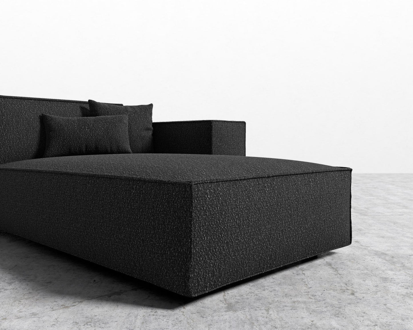 Porter Right Chaise - Chatou Boucle - Caviar