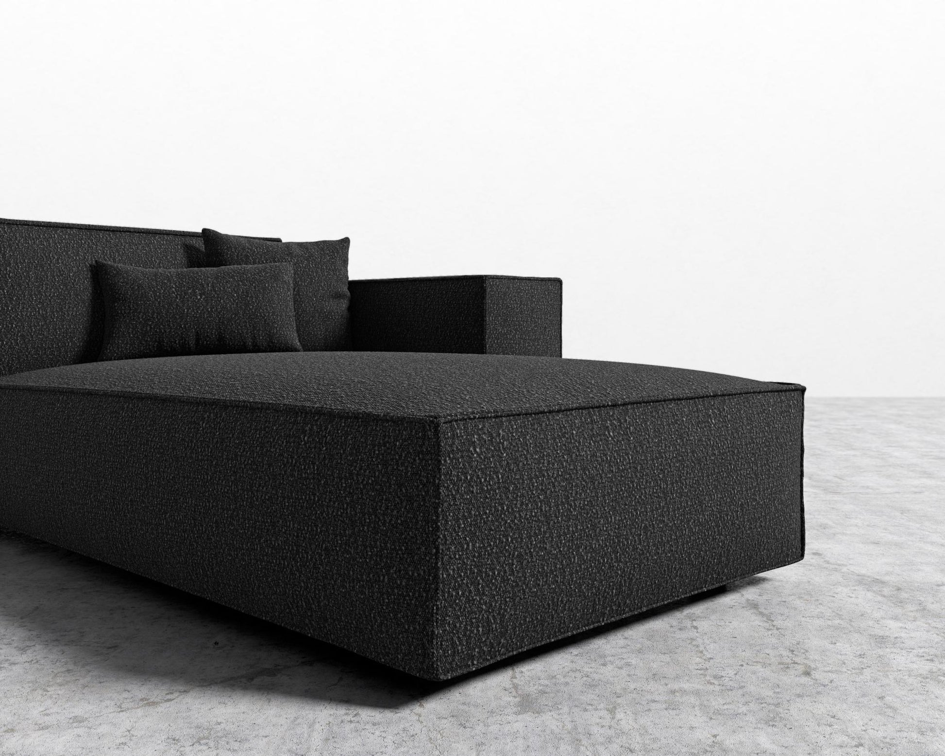 Porter Right Chaise - Chatou Boucle - Caviar