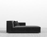 Porter Right Chaise - Plush Velvet - Black