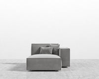 Porter Right Chaise - Plush Velvet - Glacier Grey
