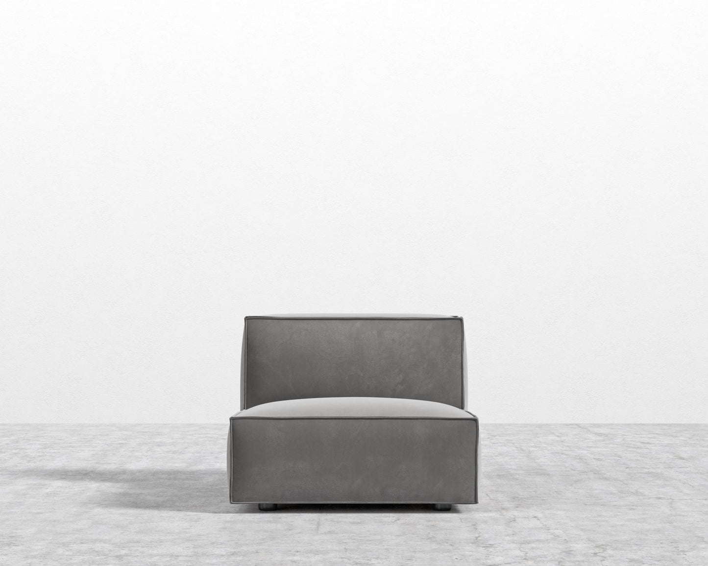 Porter Armless - Plush Velvet - Glacier Grey