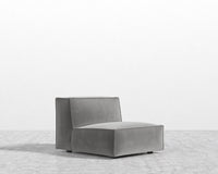 Porter Armless - Plush Velvet - Glacier Grey