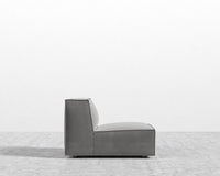 Porter Armless - Plush Velvet - Glacier Grey