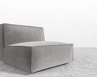 Porter Armless - Plush Velvet - Glacier Grey