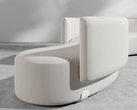 Tano Outdoor Curved S Shape Sectional - Palisades - White