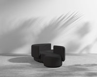 Tano Outdoor Curved S Shape Sectional - Arcadia - Black