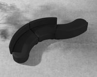 Tano Outdoor Curved S-Shape Modular Sectional