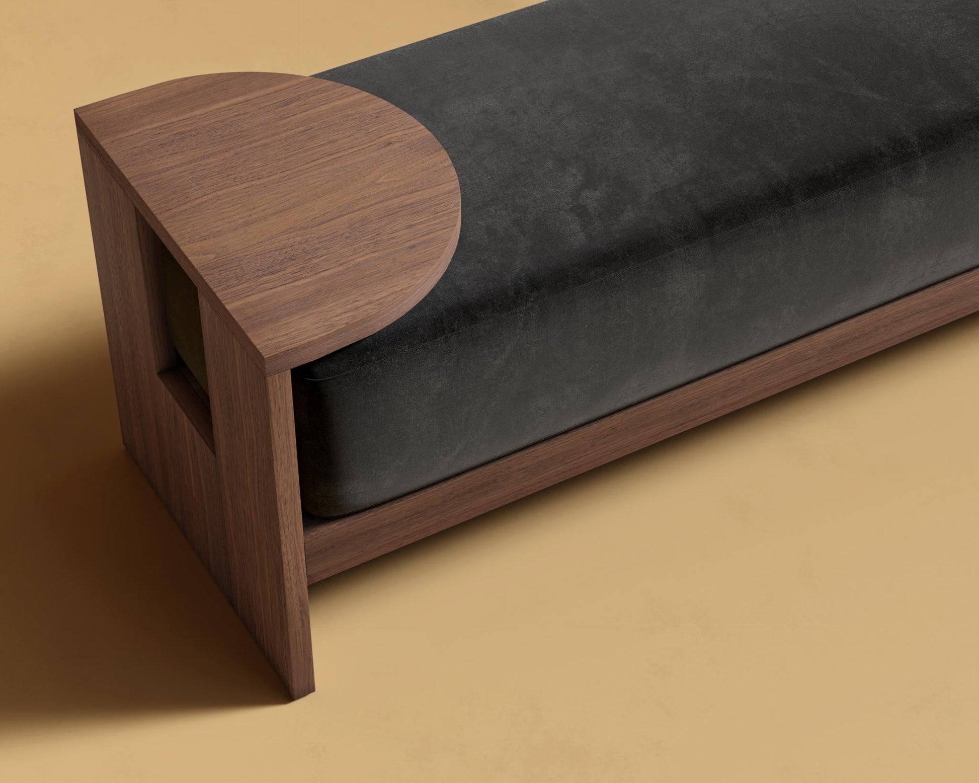 Tola_Bench_Plush_Velvet_Black