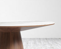 Winston Dining Table - 48in - White Calacatta Ceramic