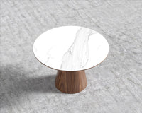 Winston Dining Table - 48in - White Calacatta Ceramic