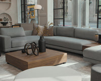 Dresden Armless Sofa with Side Table