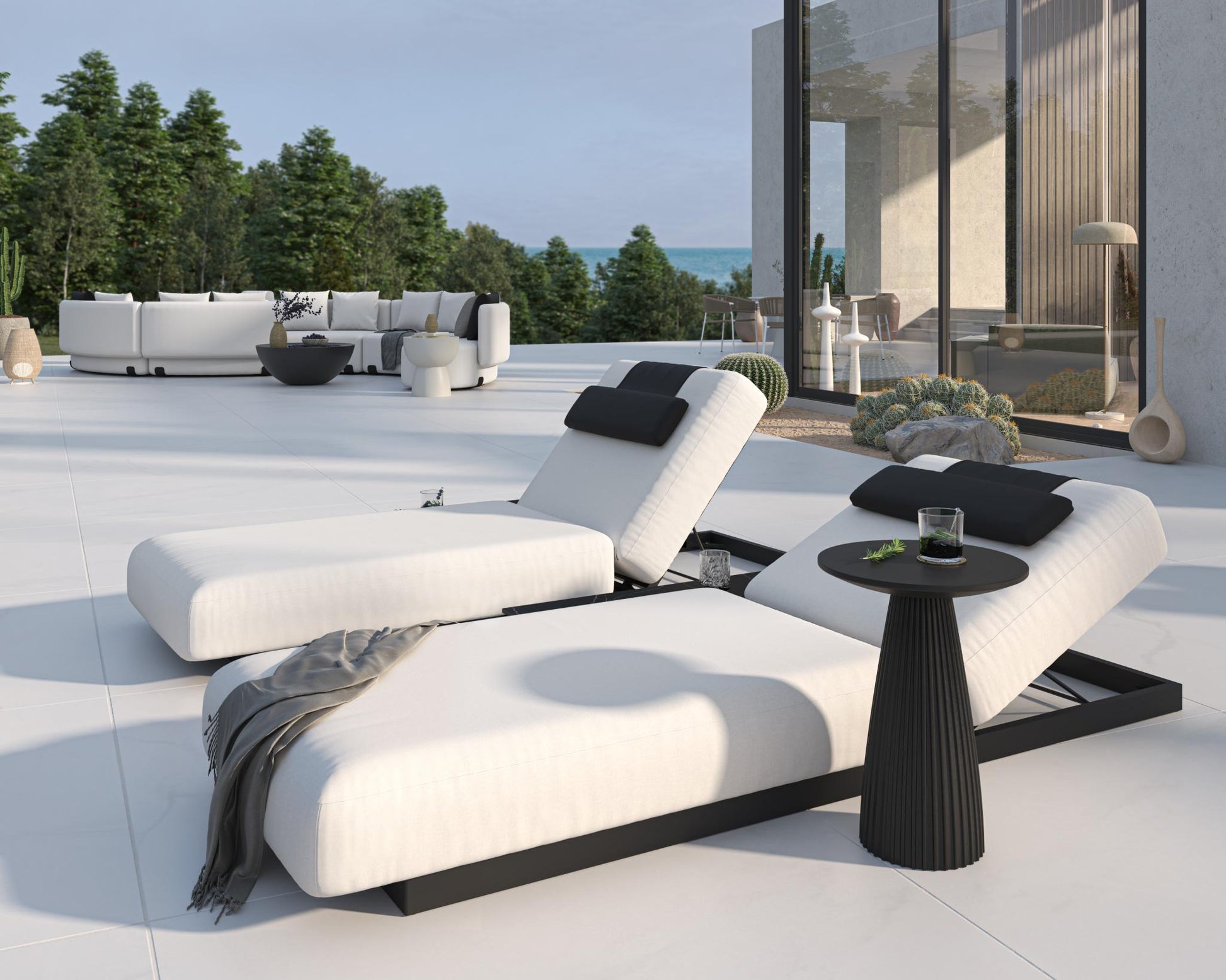 Gallus Side Table Outdoor Scene 