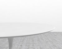 Tulip Dining Table - Round - White Lacquer - White Base