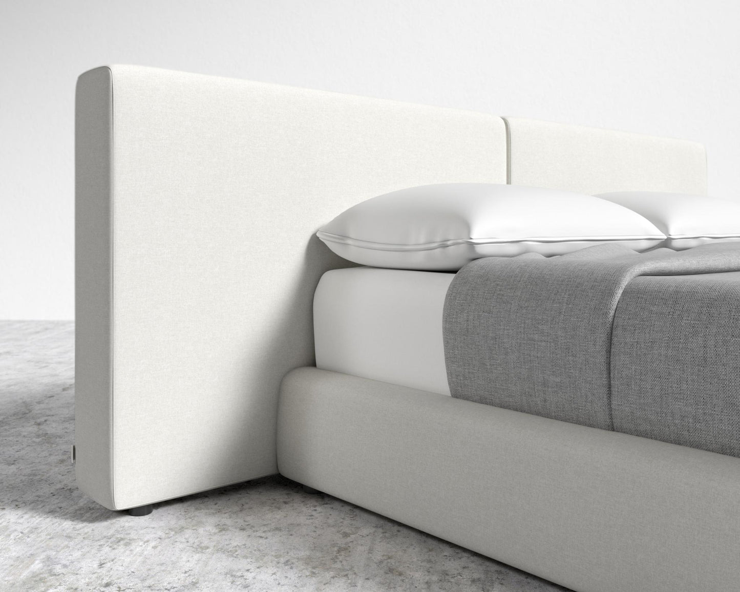 Kaye Slipcover Bed - King, Modern Felt - Alesund