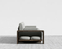 Kyoto 3-Seater Sofa - Kyoto Truffle - Deep-cut, Performance Linen - Dove