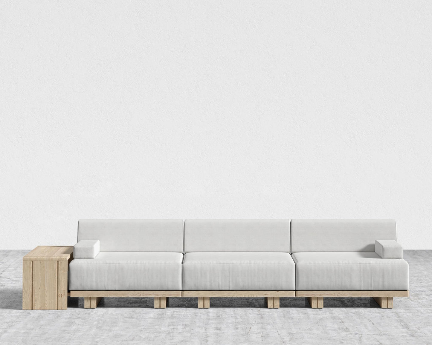 Kyoto 3-Seater Sofa - Kyoto Truffle - Deep-cut, Performance Linen - Swan