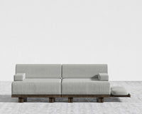 Kyoto Loveseat - Kyoto Truffle - Deep-cut, Performance Linen - Dove