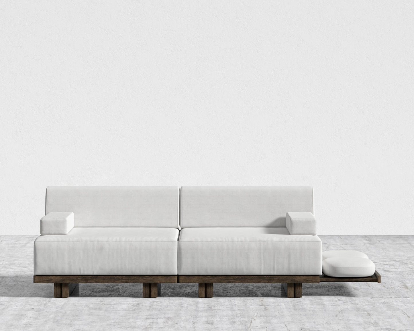 Kyoto Loveseat - Kyoto Truffle - Deep-cut, Performance Linen - Swan