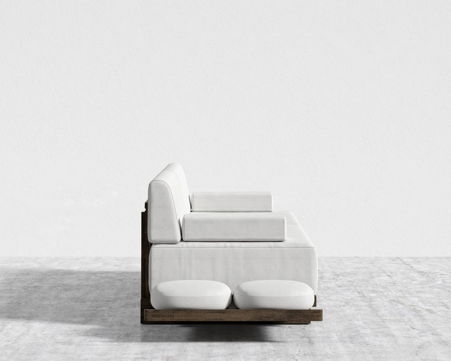 Kyoto Loveseat - Kyoto Truffle - Deep-cut, Performance Linen - Swan