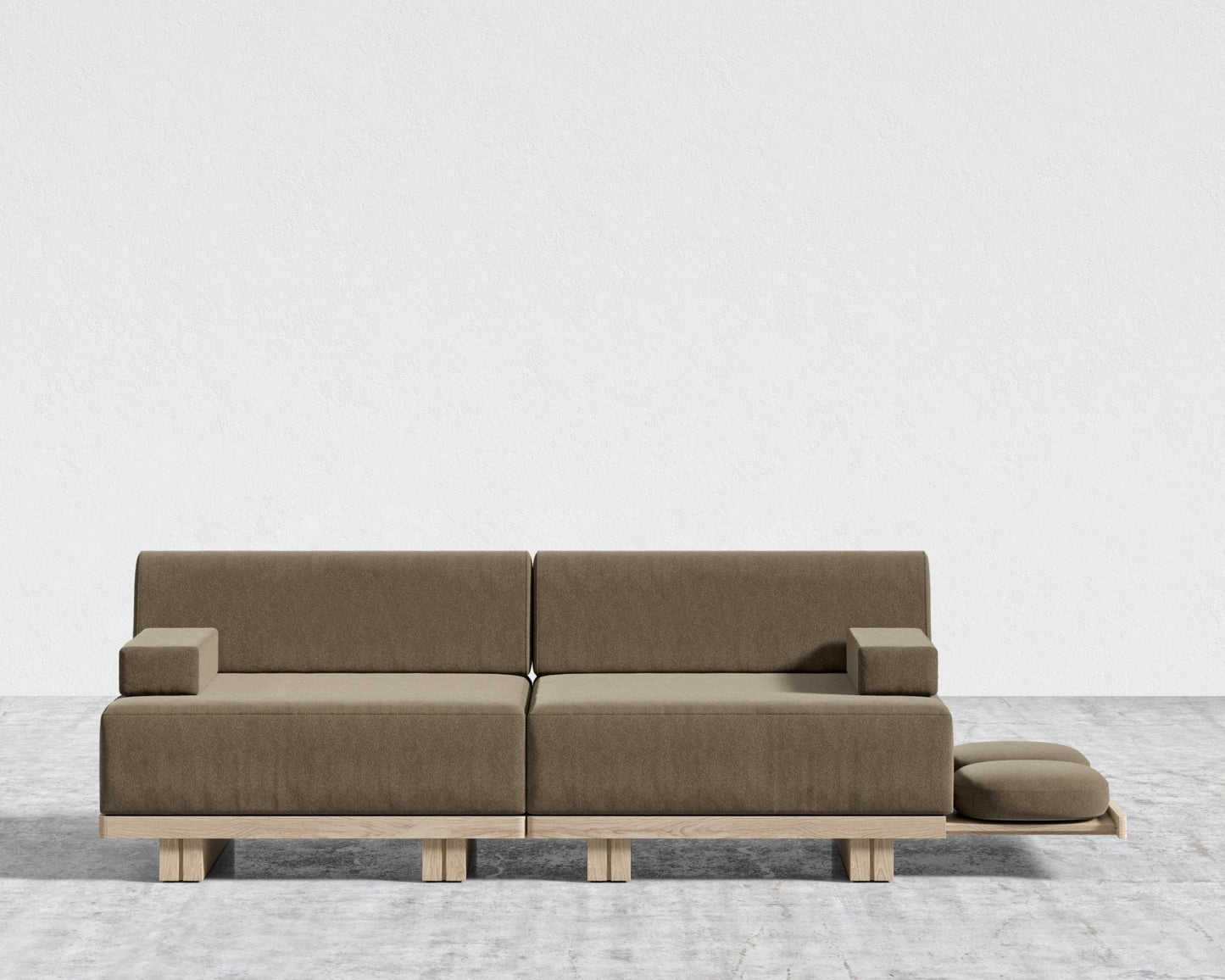 Kyoto Loveseat - Kyoto Truffle - Deep-cut, Ombra Velvet - Smoky Brown