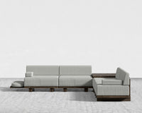 Kyoto L-Sectional - Kyoto Truffle - Deep-cut, Performance Linen - Dove