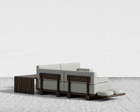 Kyoto L-Sectional - Kyoto Truffle - Deep-cut, Performance Linen - Dove