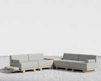 Kyoto L-Sectional - Kyoto Truffle - Deep-cut, Performance Linen - Dove