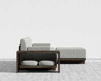 Kyoto Sectional Sofa - Kyoto Truffle - Deep-cut, Performance Linen - Dove