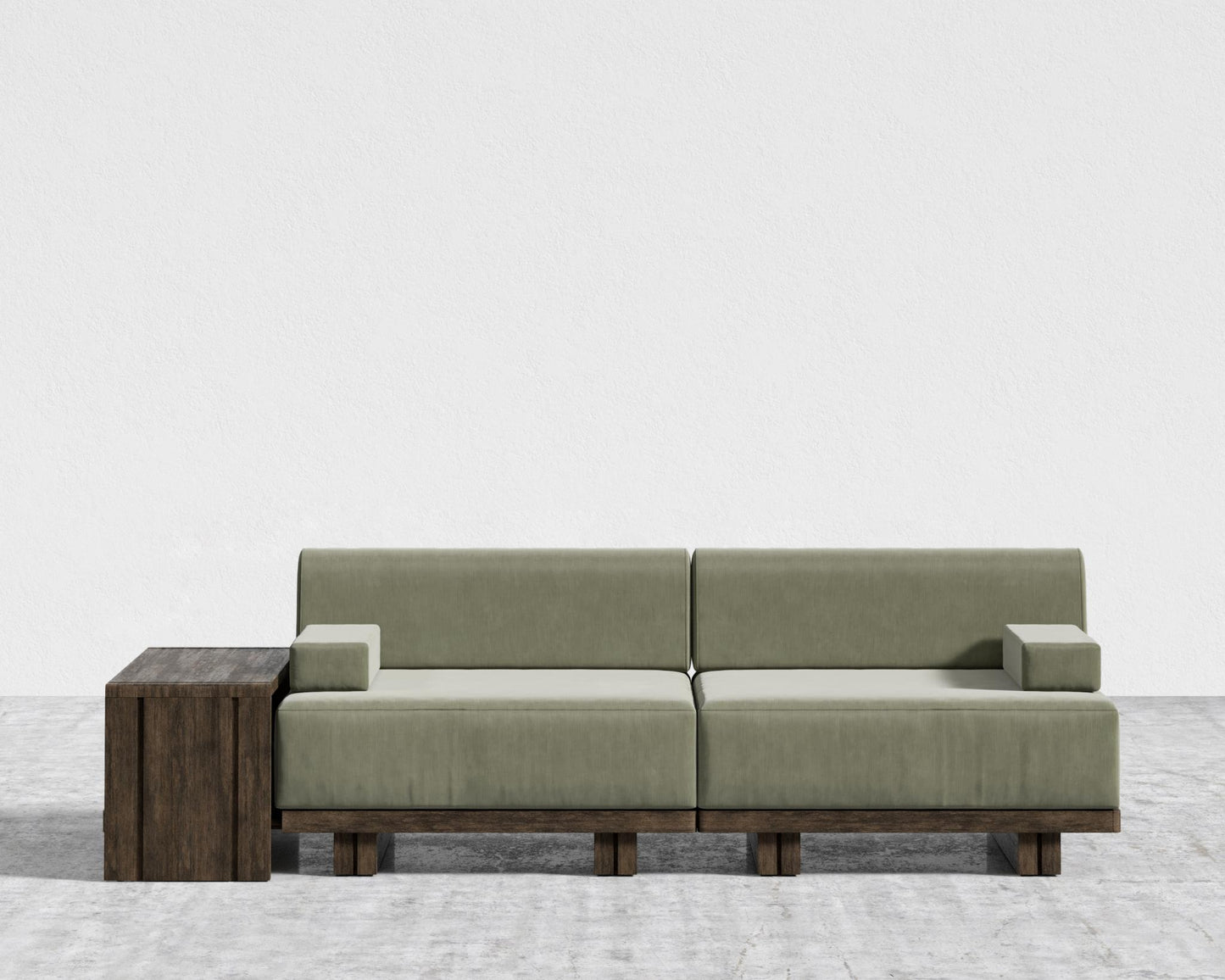Kyoto Modular Sofa - Kyoto Truffle - Deep-cut, Cotton Velvet - Verdant