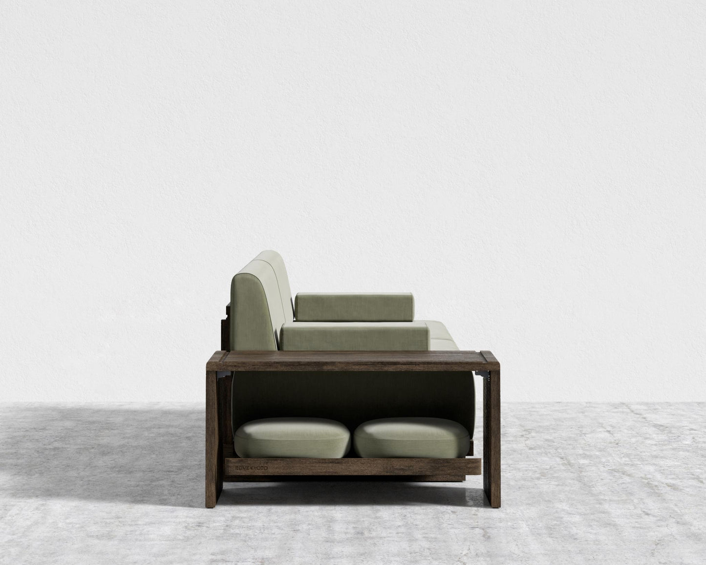 Kyoto Modular Sofa - Kyoto Truffle - Deep-cut, Cotton Velvet - Verdant