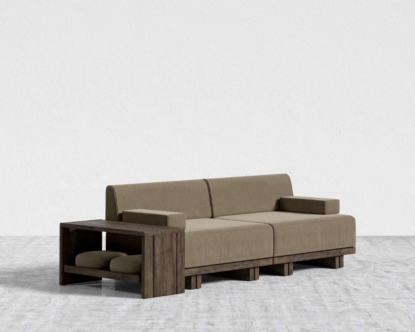Kyoto Modular Sofa - Kyoto Truffle - Deep-cut, Ombra Velvet - Smoky Brown