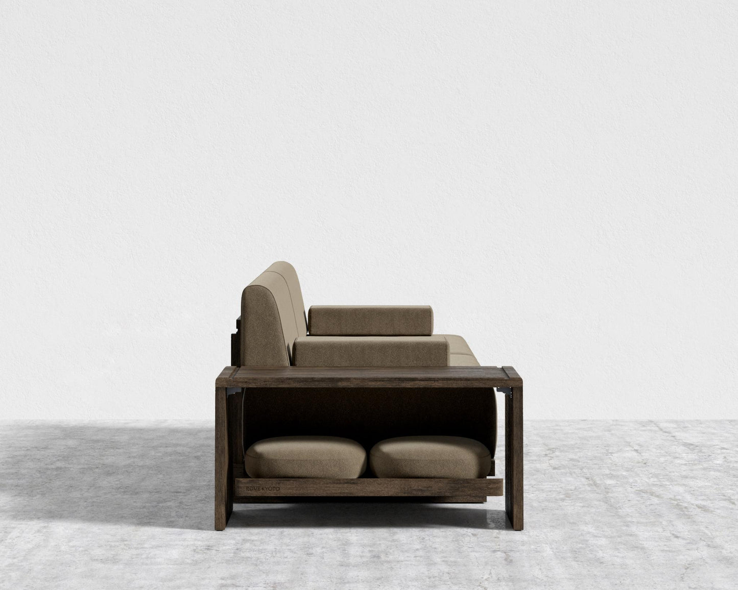Kyoto Modular Sofa - Kyoto Truffle - Deep-cut, Ombra Velvet - Smoky Brown